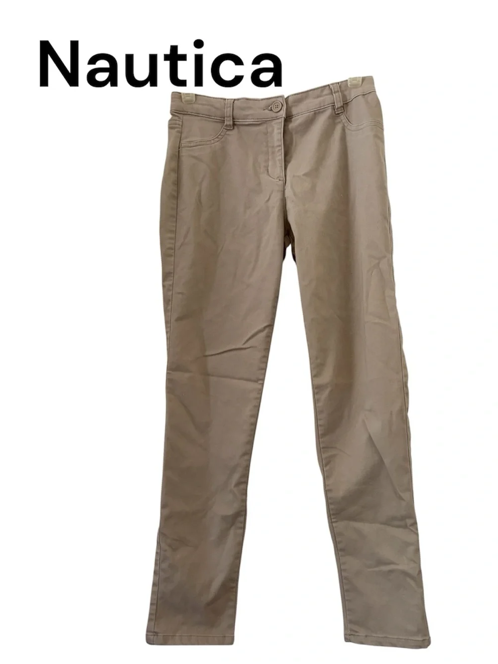 Nautica School Uniform Tan Straight-Leg Chinos sz 14